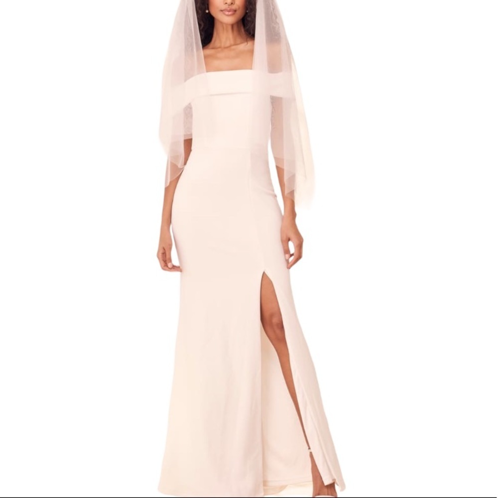 Lulus off Shoulder Wedding Dress D3